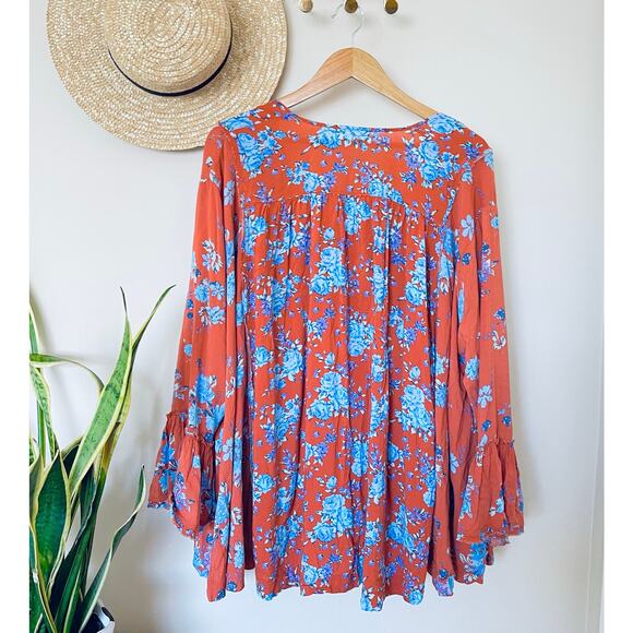 Free People Lorretta Printed oversized Floral Tunic - Picture 6 of 7